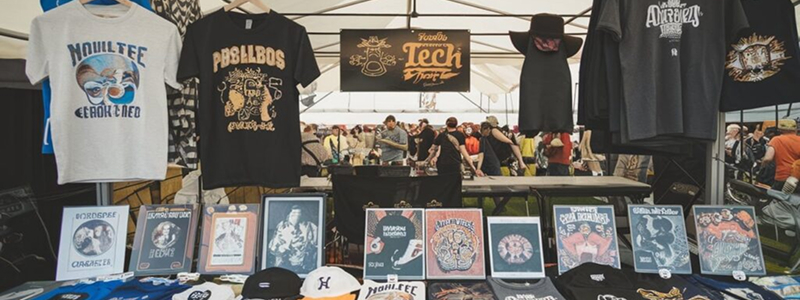 event add-ons merchandise table